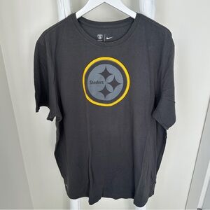 Nike Men's NFL Pittsburgh Steelers Logo Dri Fit T-Shirt Dark Grey Size XXL